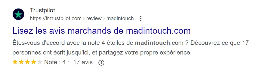 avis madintouch sur trustpilot
