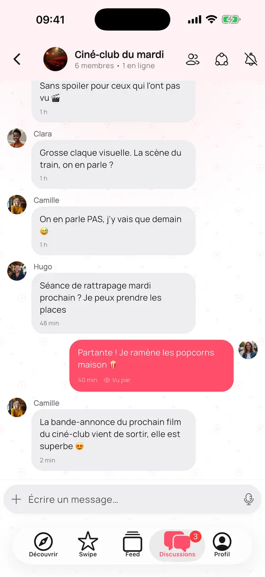 Écran Salons de l'application Mad2Moi